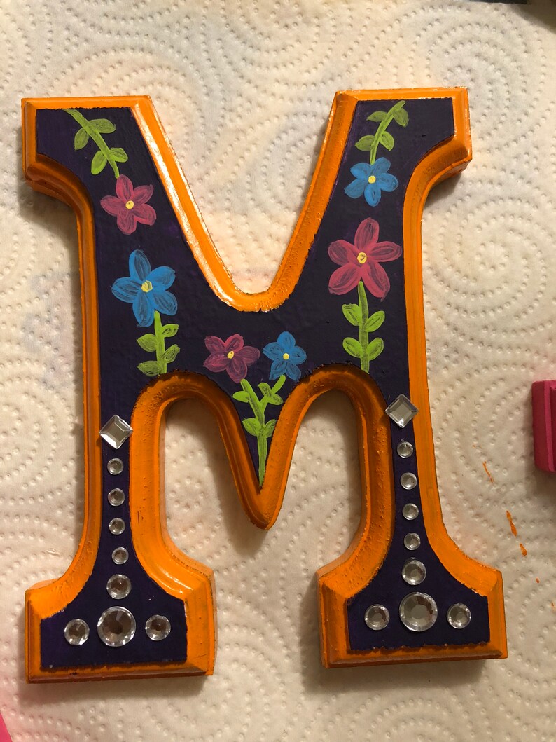 Hand Painted Wooden Letters - Etsy