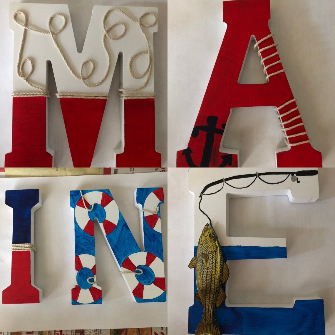 Hand Painted Wooden Letters - Etsy