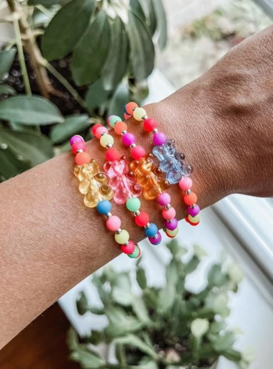 Gummy Bear Bracelet L Gummy Bear Kandi Bracelet L Acrylic Etsy