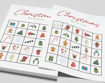 Holiday BINGO game Christmas Eve Game Printable BINGO game classroom game