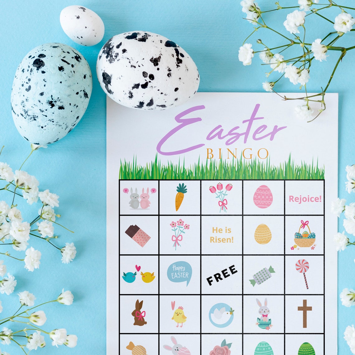 Christian Easter Board Game Easter BINGO Game Kids Church Game Etsy