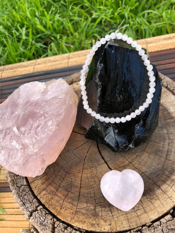 Rose quartz deals bracelet etsy