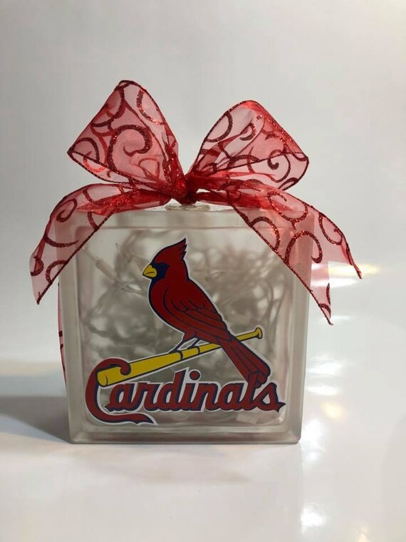 St Louis Cardinals Lighted Glass Block Etsy