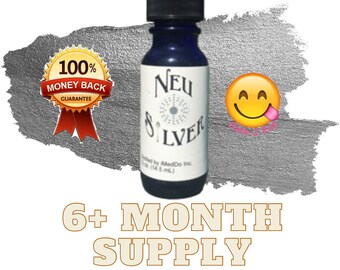 Neu Silver: 100 PPM, 10 nm Colloidal Silver silver nano particals, 6+month supply colloidial silver/colloid | Colloidal Silver by iMedDo