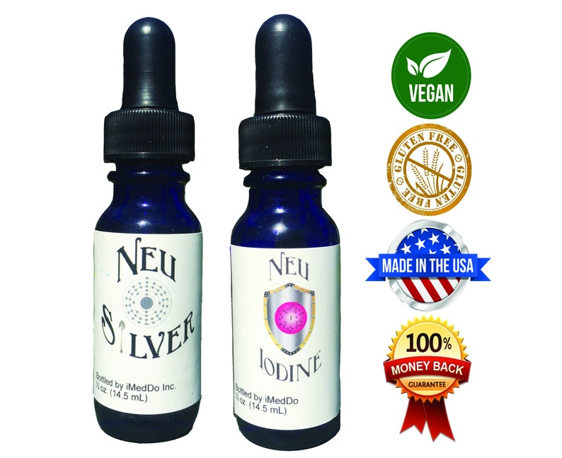 Nascent Iodine Colloidal Silver 100 RDA Neu Etsy