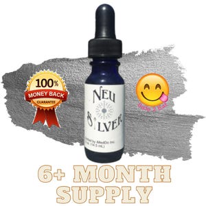 Neu Silver: 100 PPM, 10 Nm Colloidal Silver Silver Nano Particals, 6+month Supply Colloidial Silver/colloid | Colloidal Silver By IMedDo