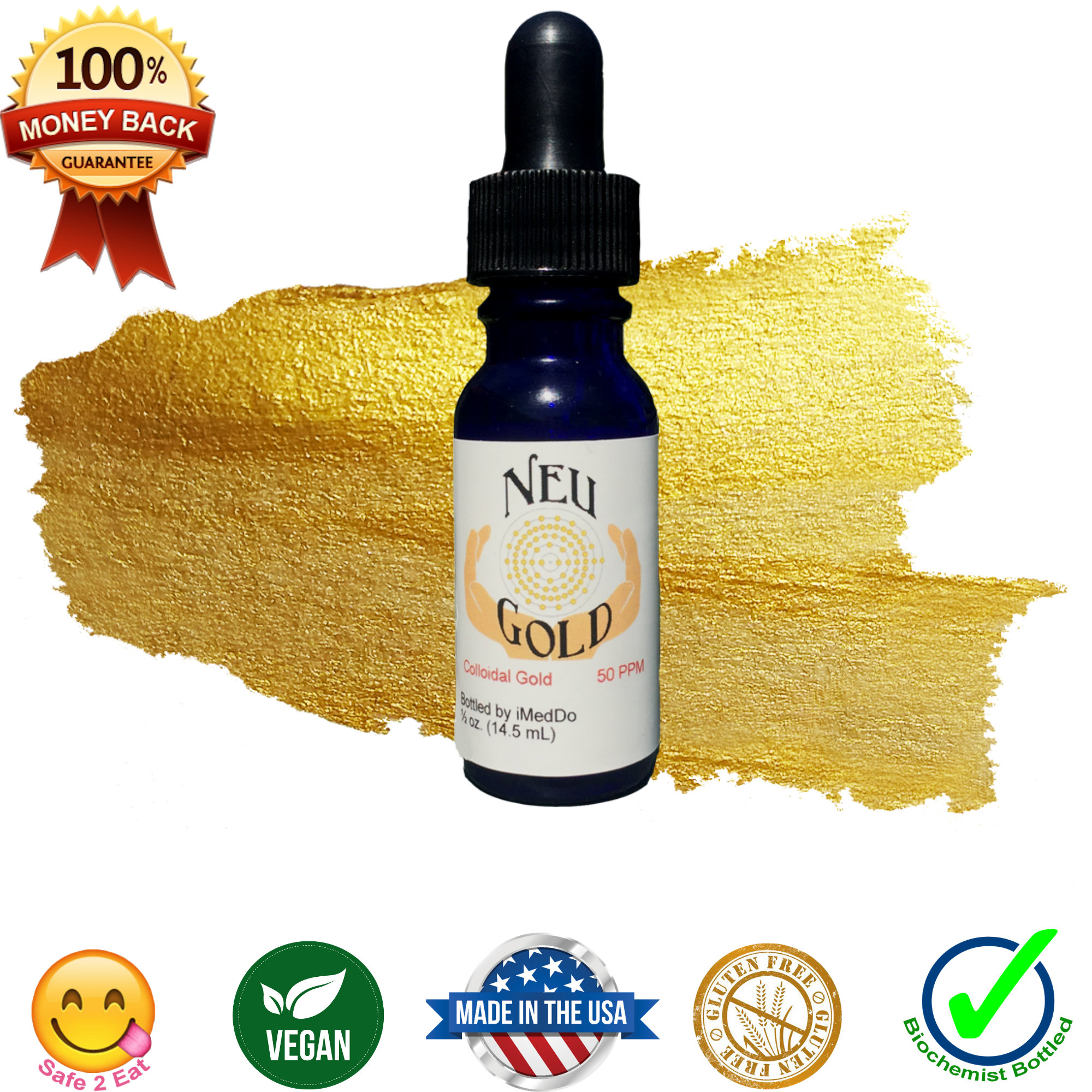 Colloidal Gold 10 nm 50 PPM Liquid Colloidal Gold nano Etsy