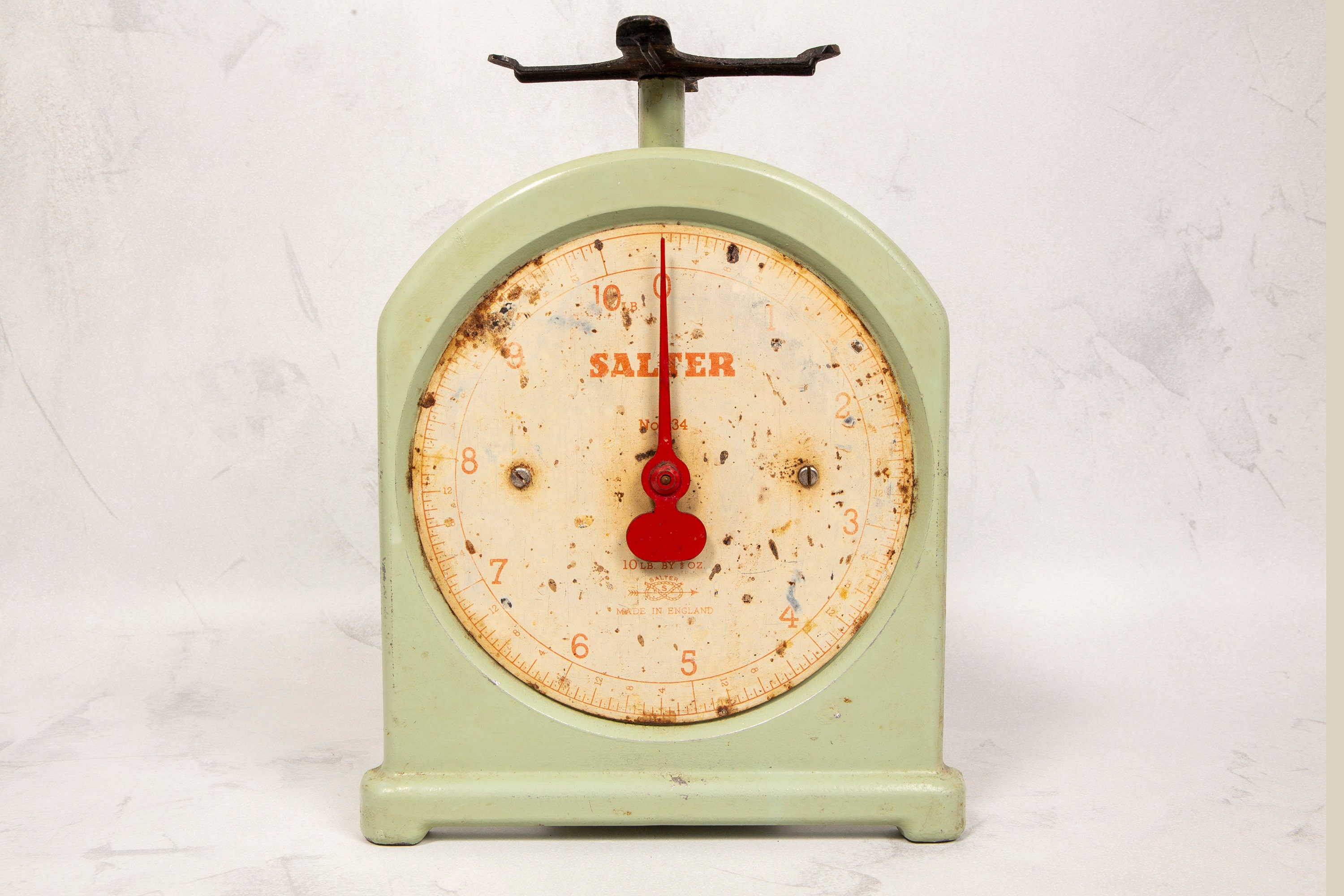 アンティークSALTER'S スケール Vintage Salter Scales No.34 Light Green Metal Scales