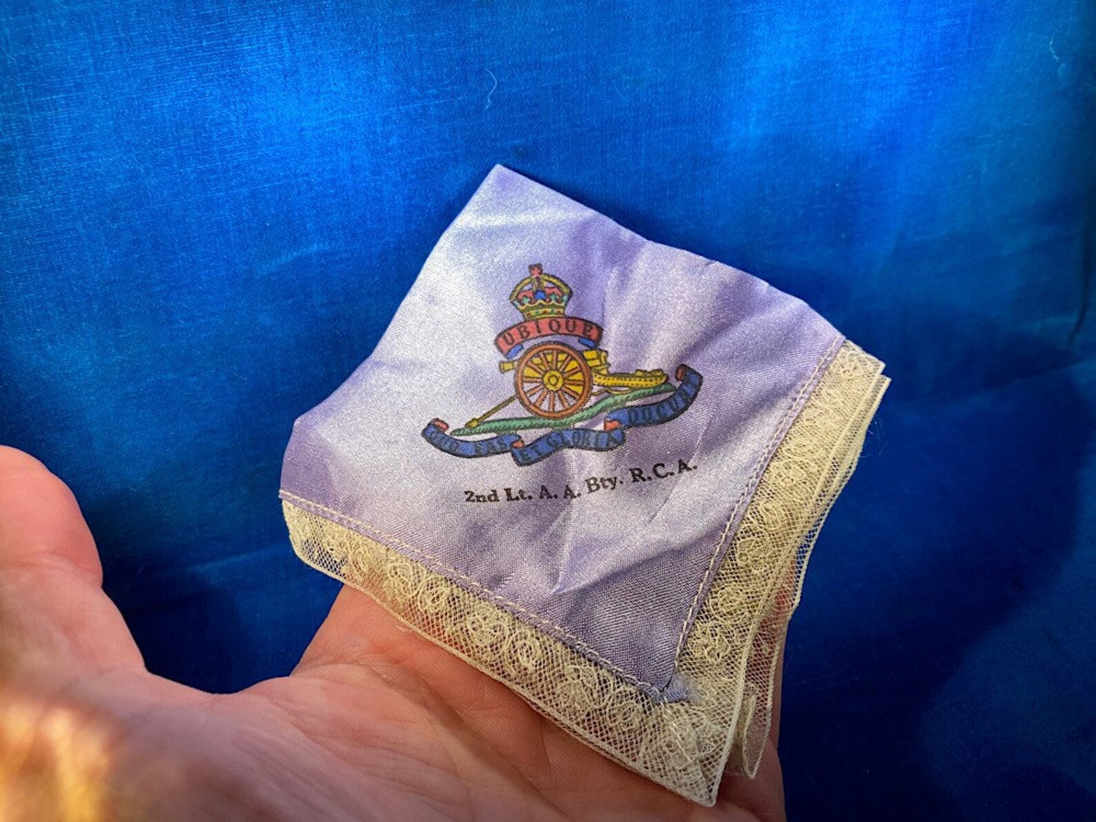 Vintage WWII Military Sweetheart Kerchief Unique 2nd Lt A A Etsy
