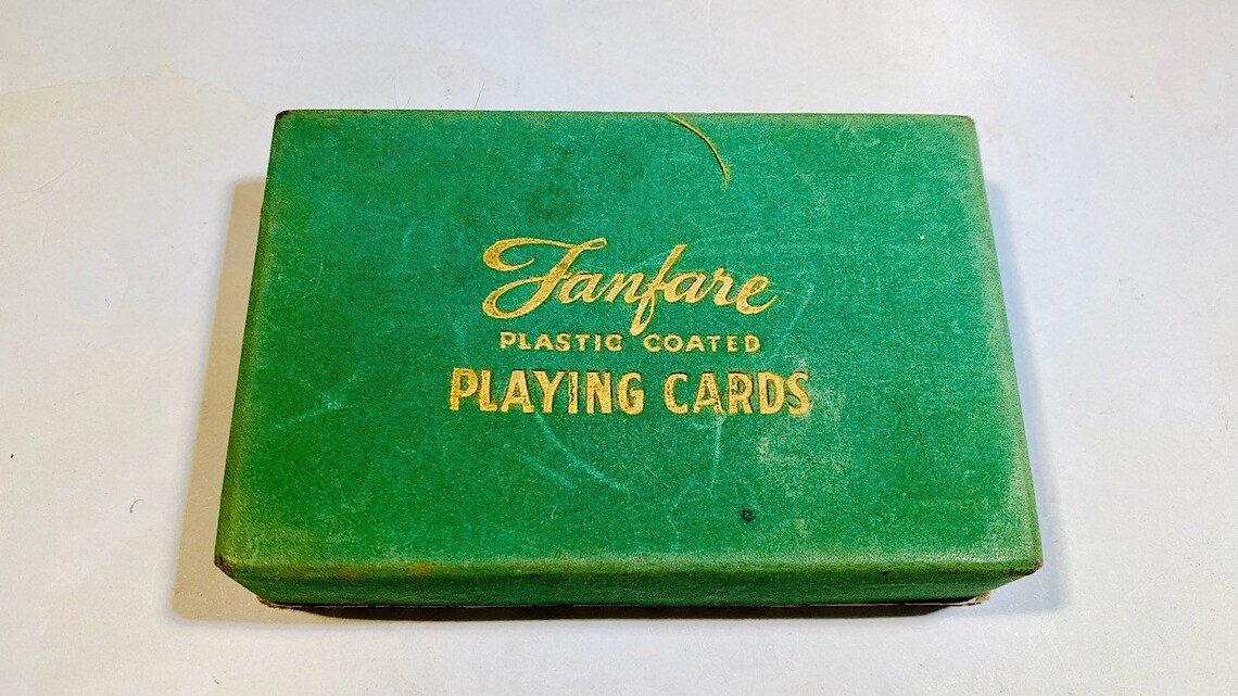 Vintage Fanfare Playing Cards Etsy