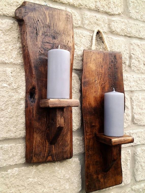 Wooden wall sconces for candles new arrivals
