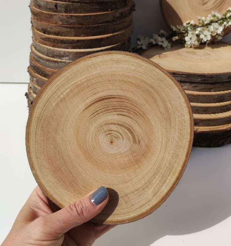 Wooden Slices LOCAL WOOD 1-100pcs 2-20cm Craft Decor Log Coasters
