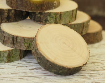 Wooden Slices Fireplace decoration 1-100 pcs 2-25cm Discs Rustic Wedding Table Craft Name runners SUSTAINABLE Natural logs Sanding available