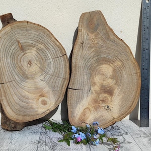 Large Reclaimed Wood Slice Rustic Serving Board Art Base  Sanded or Raw