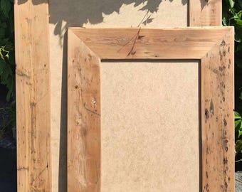 Rustic Reclaimed Wood Photo Frame: Scandinavian Style, Handmade