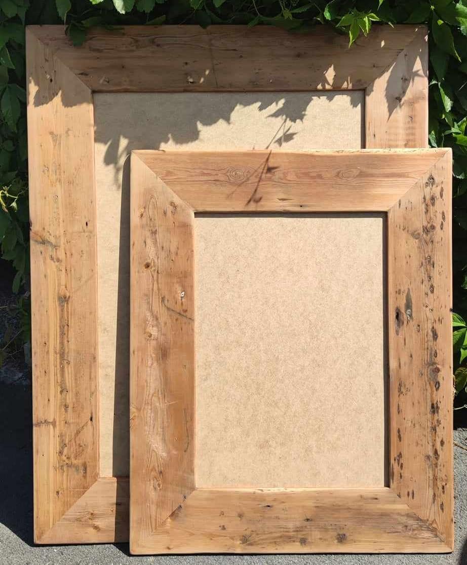 Large Antique Pine Wood Picture Frame – Made In UK, Farmhouse Style, 20x30 Inches