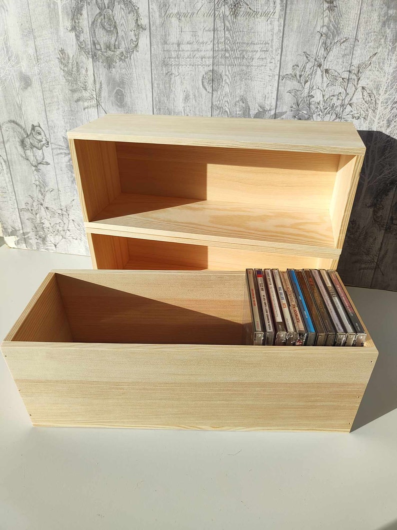 Pine Wood CD Storage Crate: Pyrography Arts & Crafts imagem 6