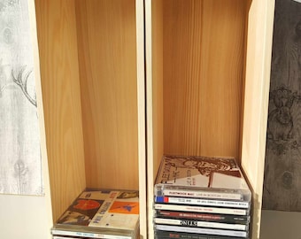 Pine Wood CD Storage Crate: Pyrography Arts & Crafts