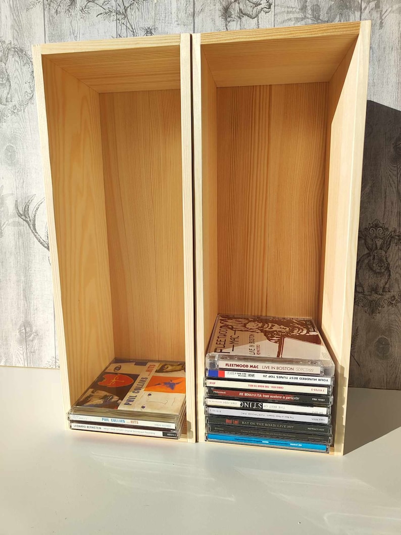 Pine Wood CD Storage Crate: Pyrography Arts & Crafts imagem 1