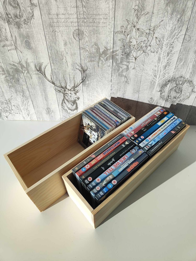 Pine Wood CD Storage Crate: Pyrography Arts & Crafts imagem 2