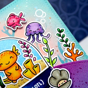 Handgemachte Axolotl Karte mit Rasen Fawn | Etsy