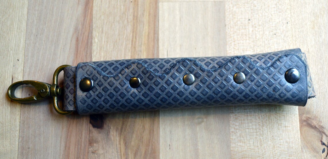 Diamond Pattern Leather Dice Holder Fits 7 Polyhedral Dice for Etsy