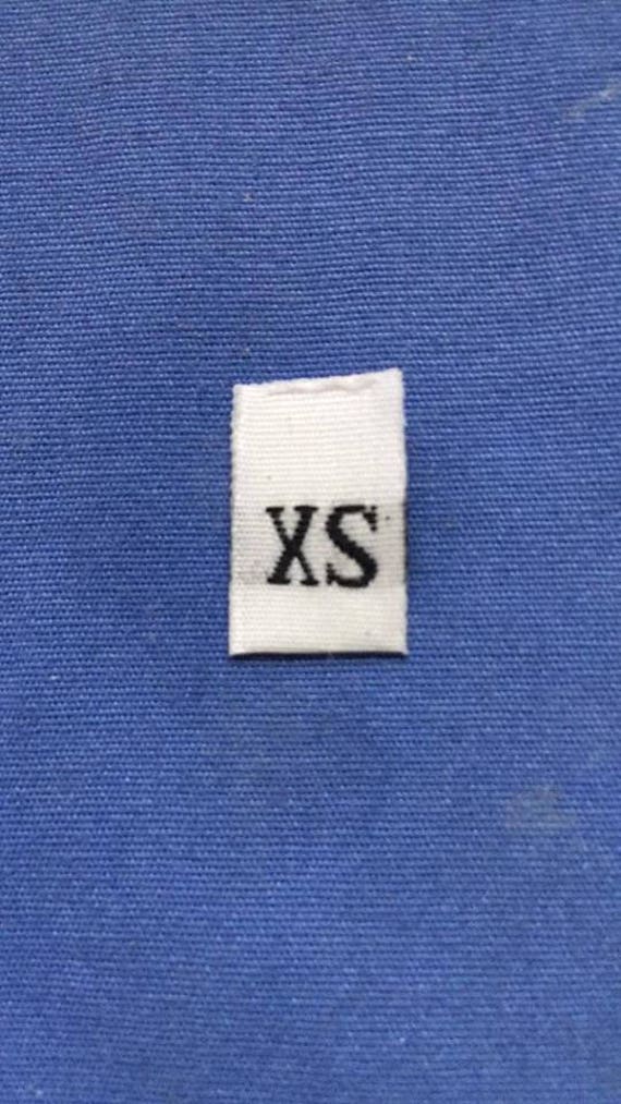 100Pcs Black Woven Clothing Size Tab Label Made In U.S.A Extra Small XS