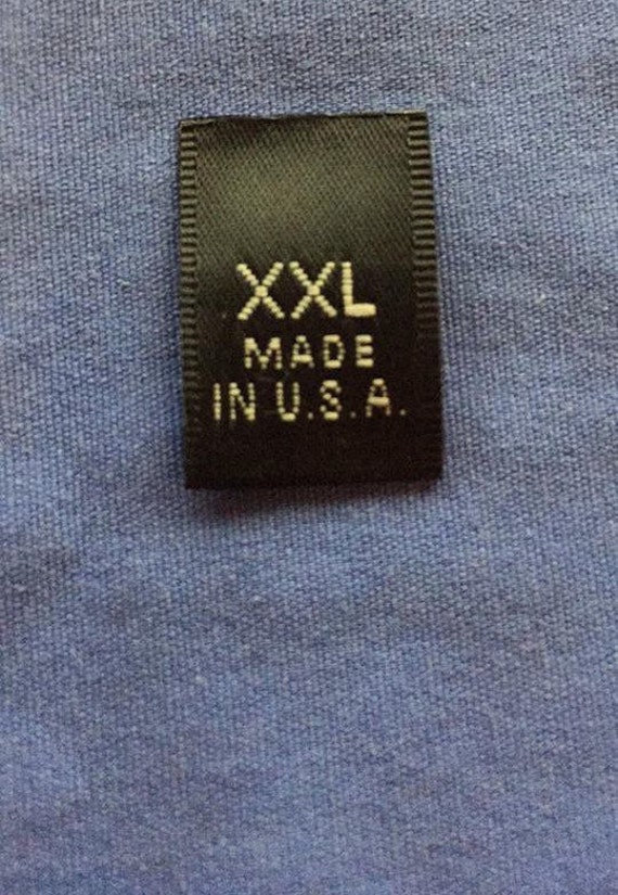 50Pcs Black Woven Clothing Garment Label Size Tab Tag Care Custom MADE IN USA