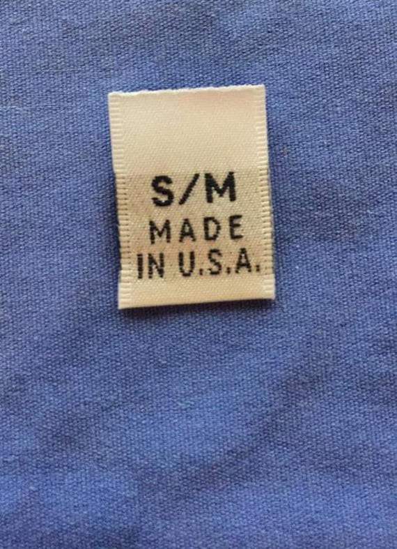 100Pcs Black Woven Clothing Size Tab Labels Made In U.S.A SIZE S Small