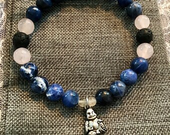 Aroma Therapy Bracelets Sodalite Buddha