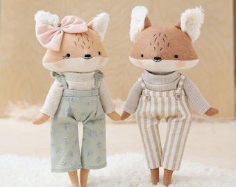 Fox Sewing Pattern PDF, Stuffed Fox Pattern, Soft Toy Pattern, Plush Doll Pattern, Beginner Sewing Pattern, Woodland Animal Pattern