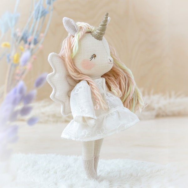 Unicorn doll sewing pattern soft toy instant download pdf unicorn decoration plush