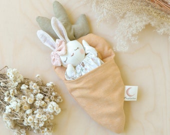 Bunny sewing pattern mini doll for Easter basket easy soft toy tutorial