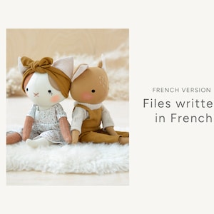 PDF sewing pattern for cat plush doll - DIY doll clothes tutorial