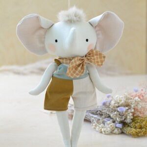 Elephant doll sewing pattern animal soft toy pdf diy tutorial image 4