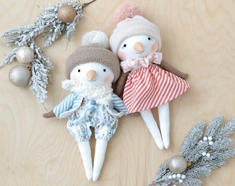 Christmas snowman doll sewing pattern soft toy instant download pdf  Christmas decoration plush