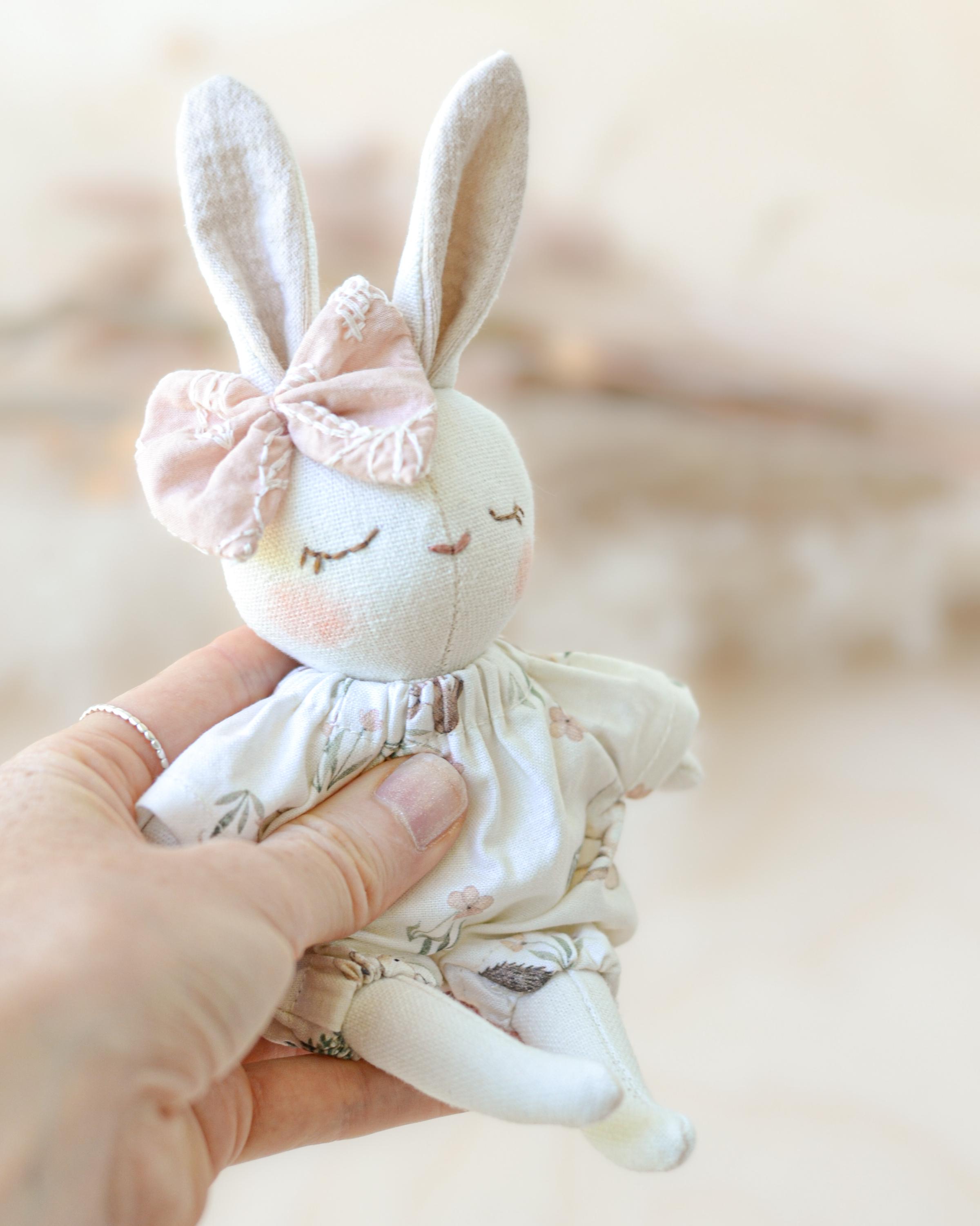 Bunny in Carrot Bed Sewing Pattern Mini Doll for Easter Basket Easy ...