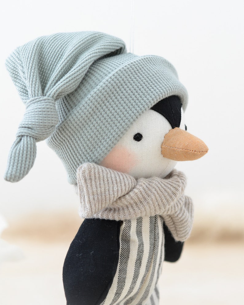 Patrón de costura muñeco pingüino peluche tutorial muñeco de trapo fácil hecho a mano imagen 3