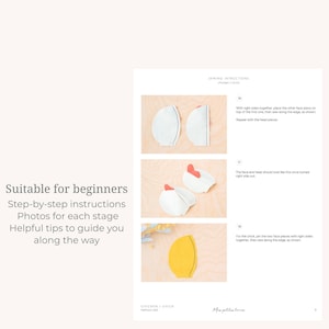 Chick Sewing Pattern, Chicken Soft Toy Pattern, Easter Sewing Pattern, Beginner Sewing Pattern, Stuffed Animal Pattern, Instant Download image 8