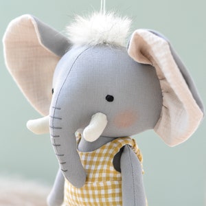 Elephant doll sewing pattern animal soft toy pdf diy tutorial image 6