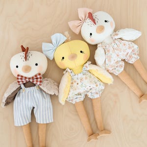 Chick Sewing Pattern, Chicken Soft Toy Pattern, Easter Sewing Pattern, Beginner Sewing Pattern, Stuffed Animal Pattern, Instant Download