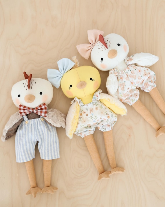 Chick Sewing Pattern, Chicken Soft Toy Pattern, Easter Sewing Pattern, Beginner Sewing Pattern, Stuffed Animal Pattern, Instant Download