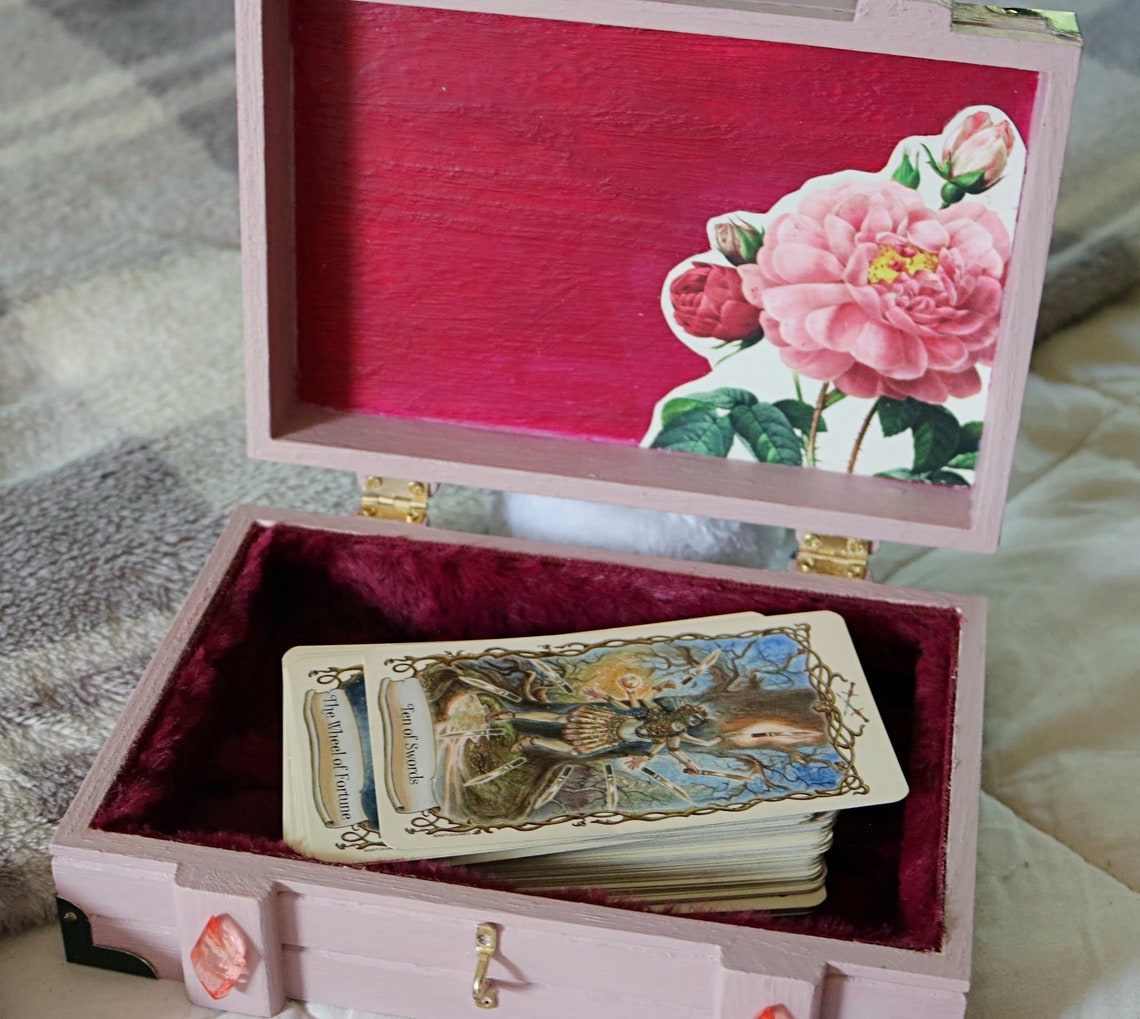 Tarot Box tarot cards tarot cards box chest handmade tarot Etsy