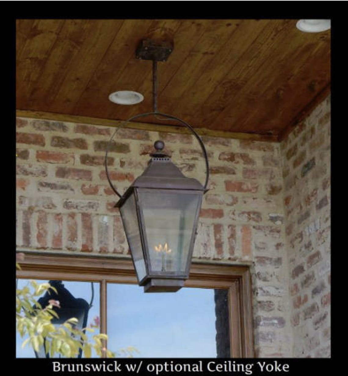 Copper Lantern Pendant Light Copper Light Fixture Rustic Etsy