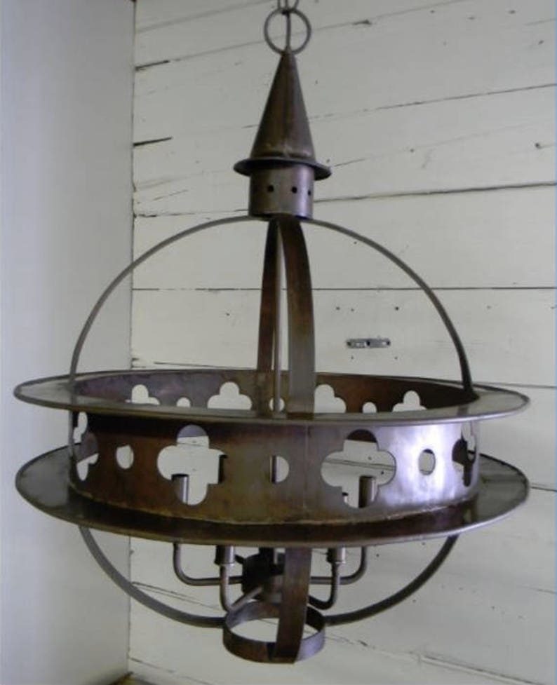 Copper Lantern Pendant Light image 0