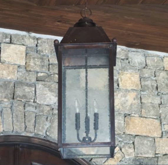 Copper Lantern Pendant Light