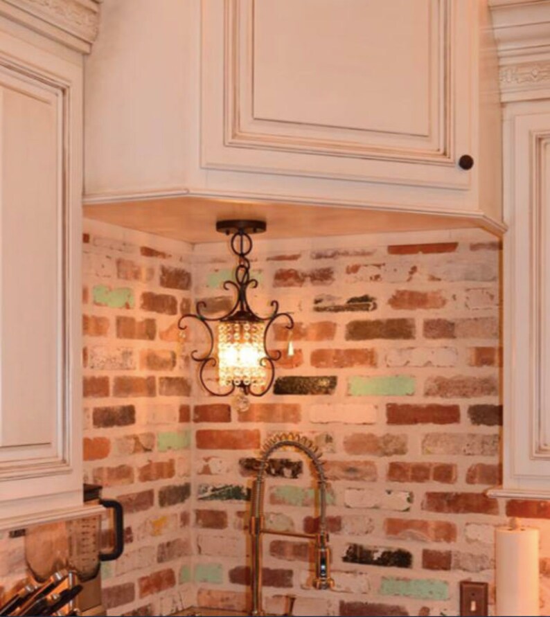 Crystal Chandelier Kitchen Island Glass Pendant Light Modern Etsy