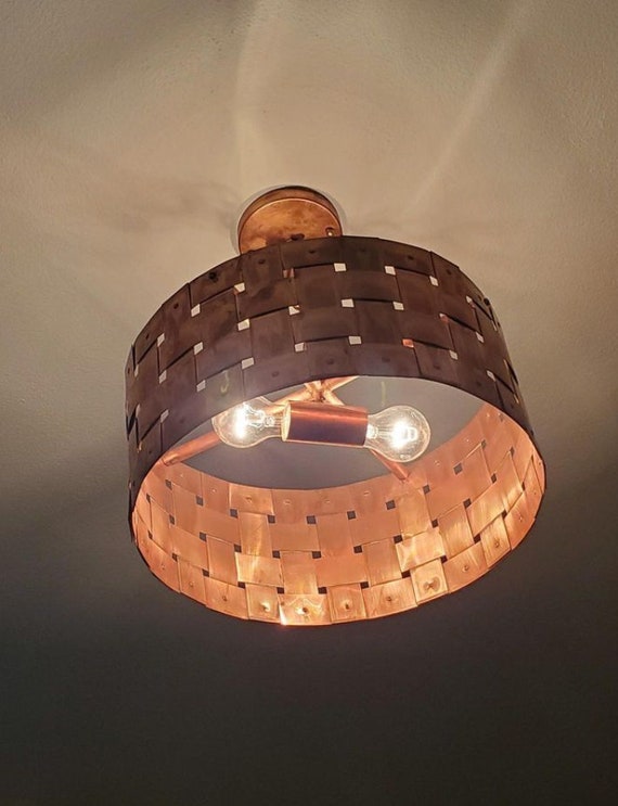 Basket weave light fixture deals