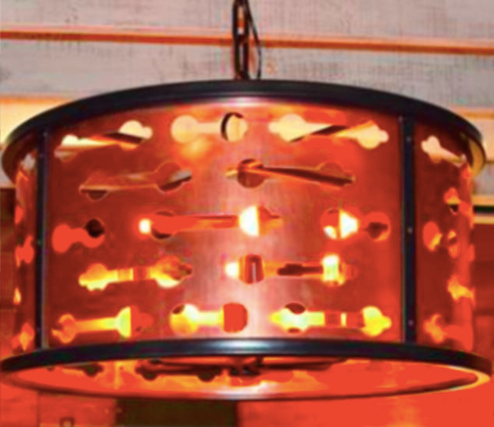 Copper Drum Chandelier Copper Lighting Copper Light Fixtures Etsy