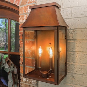 Monterey Copper Gas Electric Lantern Outdoor Light Fixture Chandelier Kitchen Island Pendant Rustic Old World Craftsmanship Handmade in USA